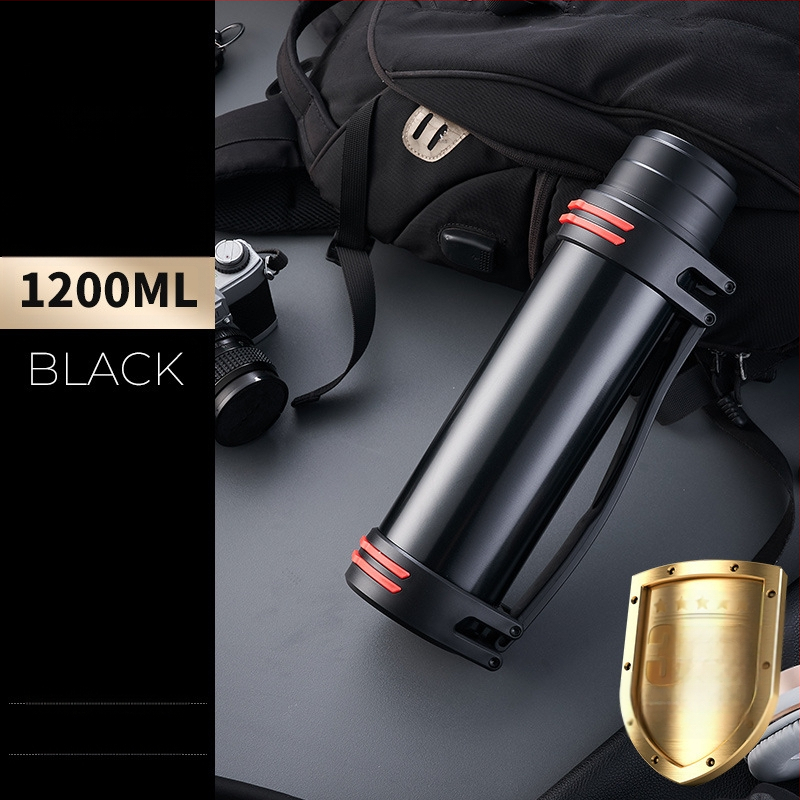 Didelės talpos kelioninis termosas, atnaujintas iš 316 nerūdijančio plieno, šilto vandens butelis, nešiojamas automobilio vandens puodelis, skirtas buitiniam naudojimui lauke.