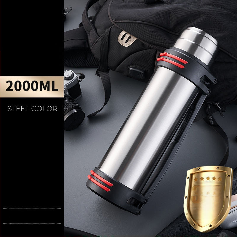 Didelės talpos kelioninis termosas, atnaujintas iš 316 nerūdijančio plieno, šilto vandens butelis, nešiojamas automobilio vandens puodelis, skirtas buitiniam naudojimui lauke.