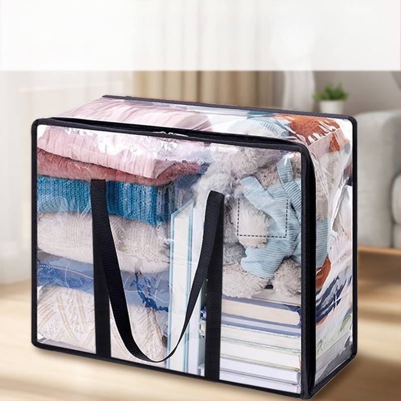 Prenosné úložné vrecko z PVC priehľadnej prikrývky, odolné voči vlhkosti a prachu, 20 hodvábnych úložných vreciek na prikrývky s veľkou kapacitou