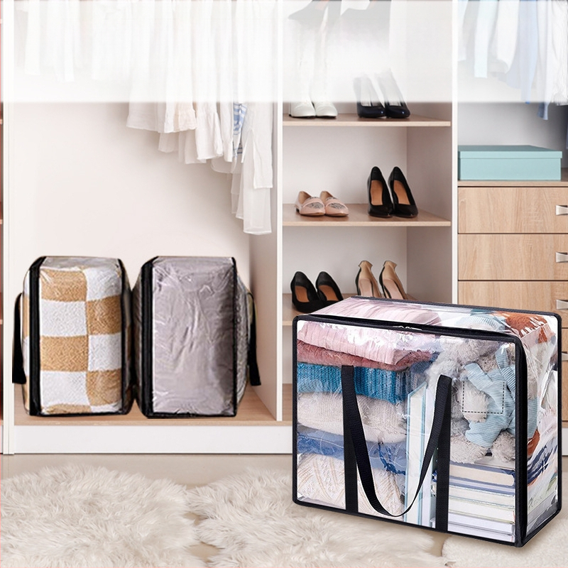 Prenosné úložné vrecko z PVC priehľadnej prikrývky, odolné voči vlhkosti a prachu, 20 hodvábnych úložných vreciek na prikrývky s veľkou kapacitou