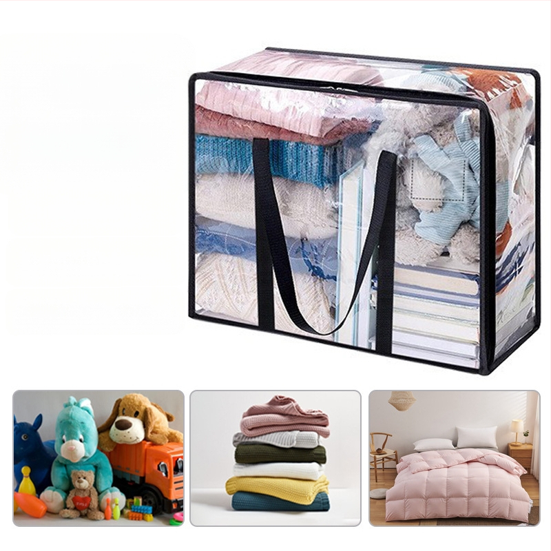 Prenosné úložné vrecko z PVC priehľadnej prikrývky, odolné voči vlhkosti a prachu, 20 hodvábnych úložných vreciek na prikrývky s veľkou kapacitou