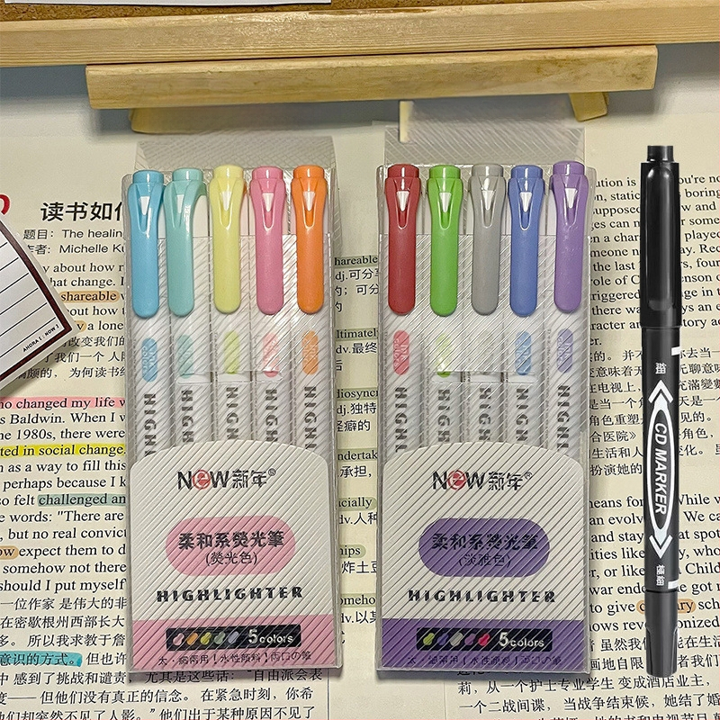 Dvigalvis žymeklis, aukštos kokybės, 30 spalvų, kostiumo žymėjimo, raktų žymeklis, studentų spalvų rašysenos rašiklis