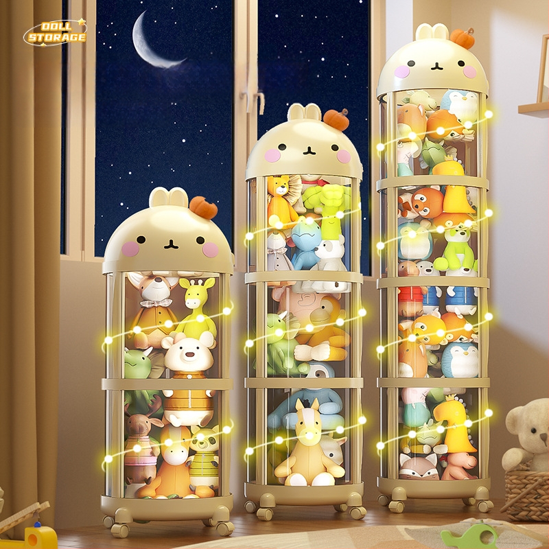 Extra veľké vedro na bábiky so zipsom, plyšové vedro na bábiky, priehľadné detské vedro na bábiky, úložný artefakt na hračky