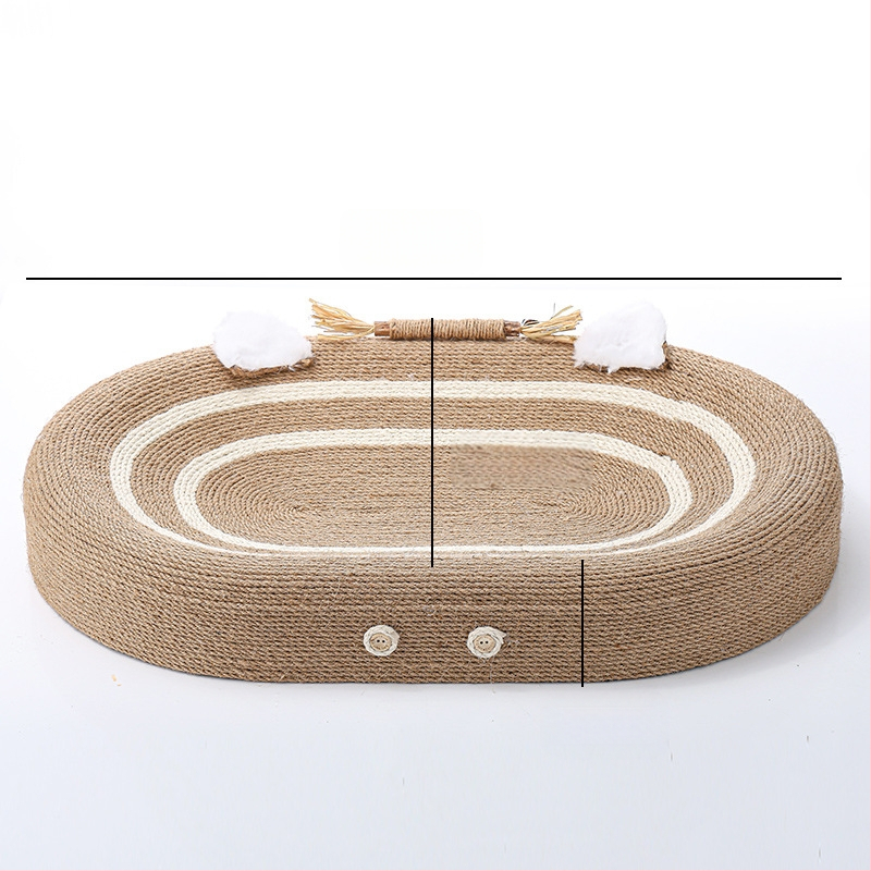 Sizalio katėms skirta draskymo lenta, integruota kačių kraiko lenta, atspari dilimui, apsauga nuo įbrėžimų, katės draskymo letena su lėkšte ir praustuvu, ovali katės šlifavimo letena.