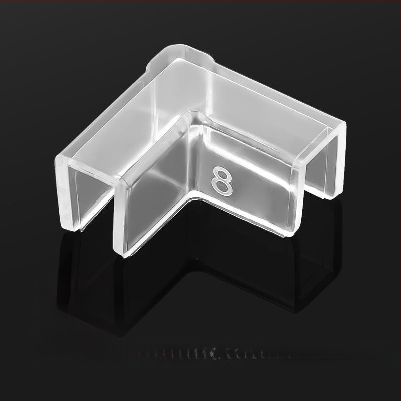 Läbipaistev kaitsekate nurgakaitsmetega, elastne klaasist kokkupõrkevastane täisnurkne pehme akrüülist kolmnurkne kalapaak lastele