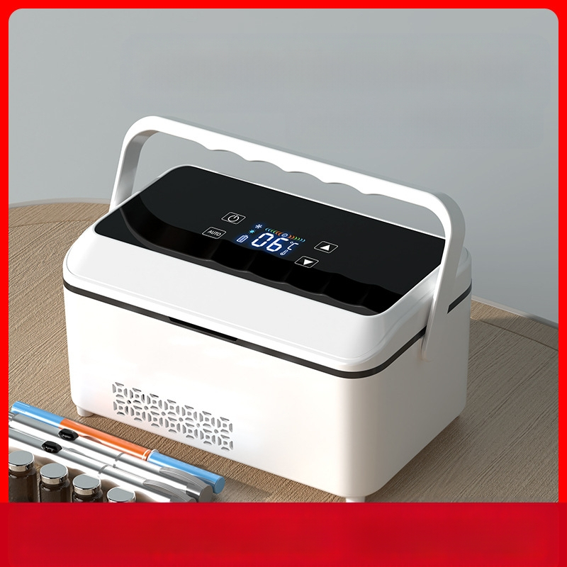 „Kubao“ nešiojamas insulino šaldytuvas, mini automobilinis namams, dvigubos paskirties 0–8 laipsnių šaldiklis, įkraunamas mažas US8 šaldytuvas