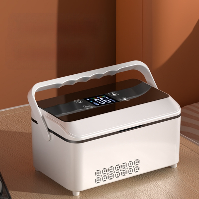 „Kubao“ nešiojamas insulino šaldytuvas, mini automobilinis namams, dvigubos paskirties 0–8 laipsnių šaldiklis, įkraunamas mažas US8 šaldytuvas