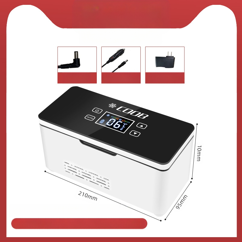 „Kubao“ nešiojamas insulino šaldytuvas, mini automobilinis namams, dvigubos paskirties 0–8 laipsnių šaldiklis, įkraunamas mažas US8 šaldytuvas