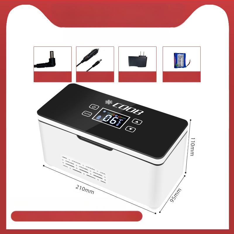 „Kubao“ nešiojamas insulino šaldytuvas, mini automobilinis namams, dvigubos paskirties 0–8 laipsnių šaldiklis, įkraunamas mažas US8 šaldytuvas