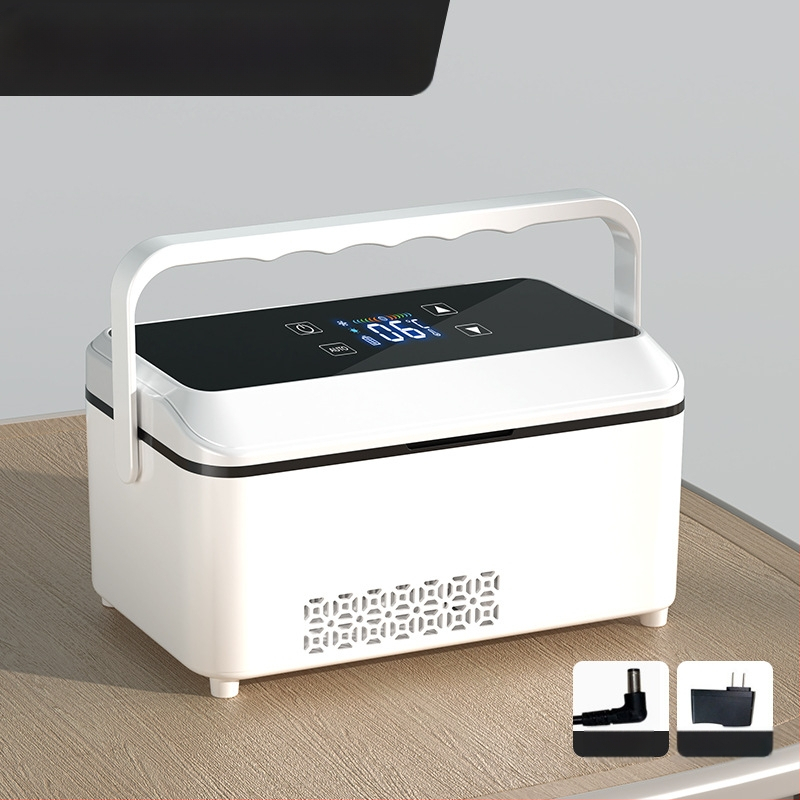 „Kubao“ nešiojamas insulino šaldytuvas, mini automobilinis namams, dvigubos paskirties 0–8 laipsnių šaldiklis, įkraunamas mažas US8 šaldytuvas