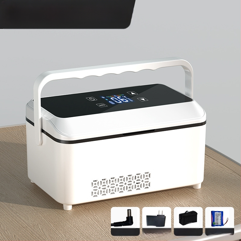 „Kubao“ nešiojamas insulino šaldytuvas, mini automobilinis namams, dvigubos paskirties 0–8 laipsnių šaldiklis, įkraunamas mažas US8 šaldytuvas
