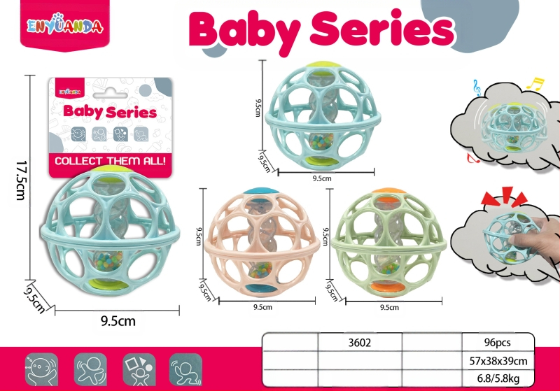 [Model fierbinte pentru mamă și bebeluș] Zornăitoare de mână pentru bebeluși Manhattan, minge cu gaură pentru apucarea mâinii, educație timpurie, integrare senzorială, antrenament, minge cu apucare a mâinii