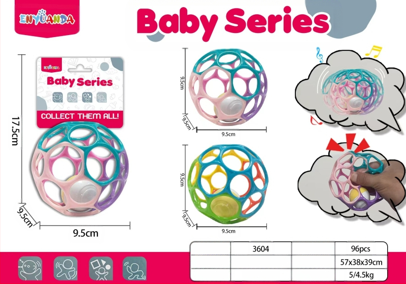 [Model fierbinte pentru mamă și bebeluș] Zornăitoare de mână pentru bebeluși Manhattan, minge cu gaură pentru apucarea mâinii, educație timpurie, integrare senzorială, antrenament, minge cu apucare a mâinii