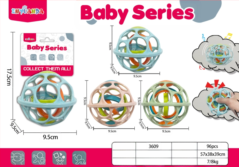 [Model fierbinte pentru mamă și bebeluș] Zornăitoare de mână pentru bebeluși Manhattan, minge cu gaură pentru apucarea mâinii, educație timpurie, integrare senzorială, antrenament, minge cu apucare a mâinii