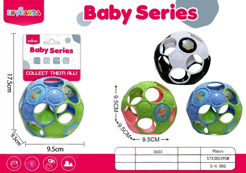 [Model fierbinte pentru mamă și bebeluș] Zornăitoare de mână pentru bebeluși Manhattan, minge cu gaură pentru apucarea mâinii, educație timpurie, integrare senzorială, antrenament, minge cu apucare a mâinii