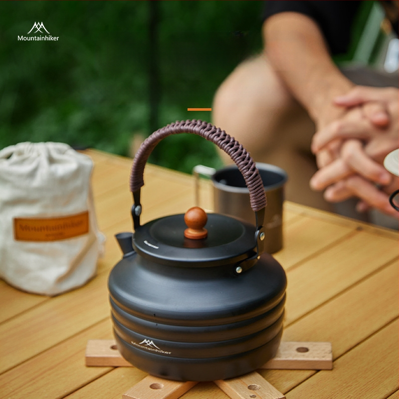 Mountainhiker Mountain Guest Produs nou Camping în aer liber Picnic Ceainic portabil din oțel inoxidabil