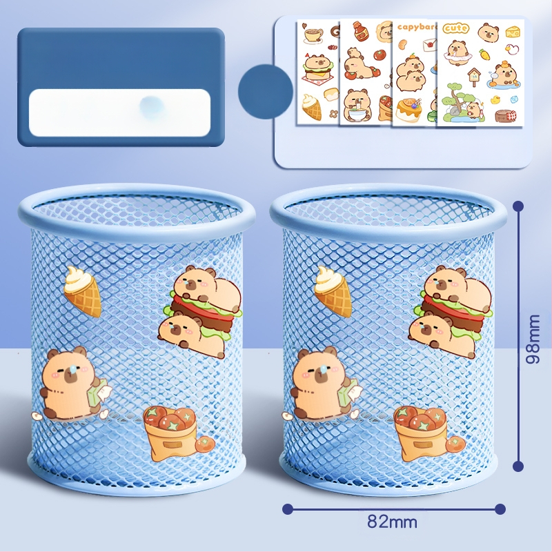 Metāla pildspalvu kasetnes biroja darbvirsmas studentu pildspalvu kasetņu uzglabāšanas kaste ar lielu ietilpību dzelzs tīklu, vienkārša zīmuļu kaste bērniem zēniem