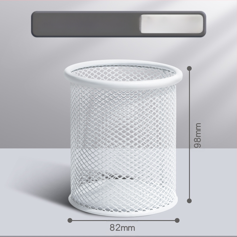 Metāla pildspalvu kasetnes biroja darbvirsmas studentu pildspalvu kasetņu uzglabāšanas kaste ar lielu ietilpību dzelzs tīklu, vienkārša zīmuļu kaste bērniem zēniem