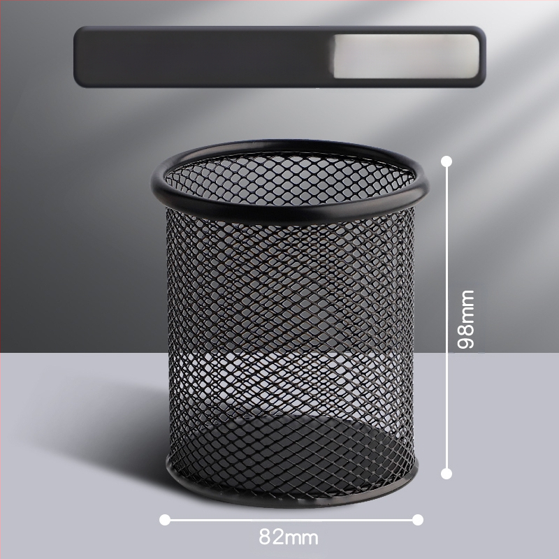 Metāla pildspalvu kasetnes biroja darbvirsmas studentu pildspalvu kasetņu uzglabāšanas kaste ar lielu ietilpību dzelzs tīklu, vienkārša zīmuļu kaste bērniem zēniem