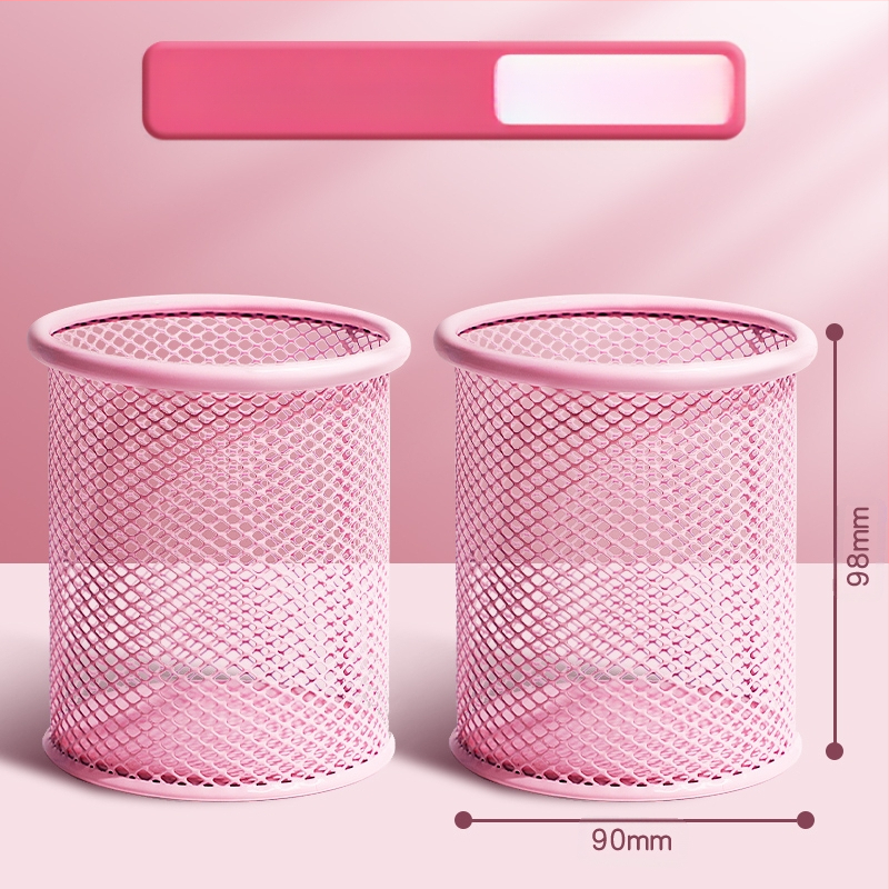 Metāla pildspalvu kasetnes biroja darbvirsmas studentu pildspalvu kasetņu uzglabāšanas kaste ar lielu ietilpību dzelzs tīklu, vienkārša zīmuļu kaste bērniem zēniem