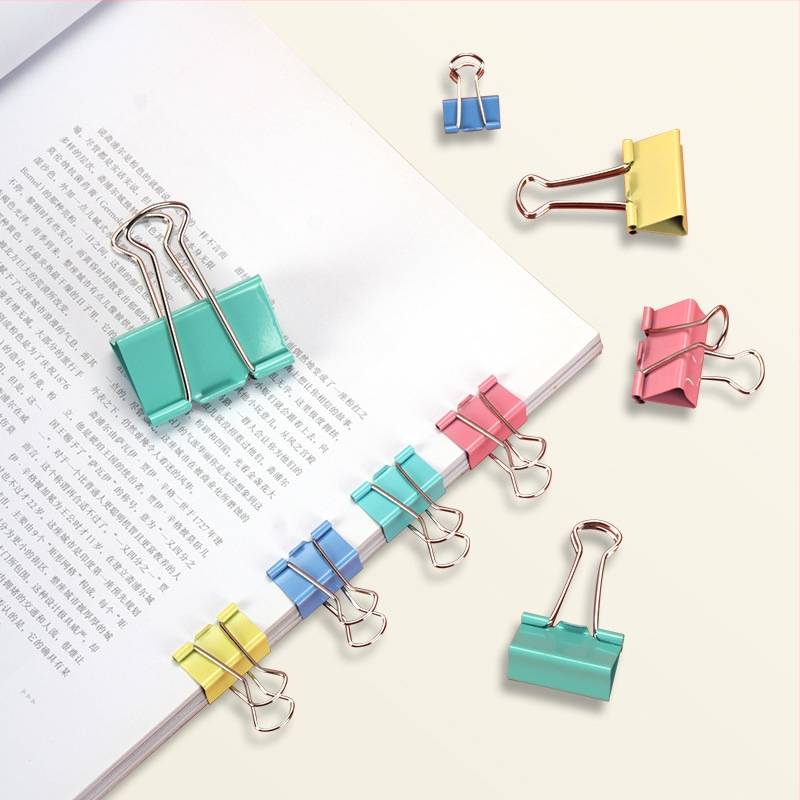 „Chenguang“ kanceliarinių prekių spalvota ilga uodegos segtukas, didelė bandymo sąvaržėlė, 25 mm, maža metalinė vištos uodegos segtukas, maža sąvaržėlė su segtuku