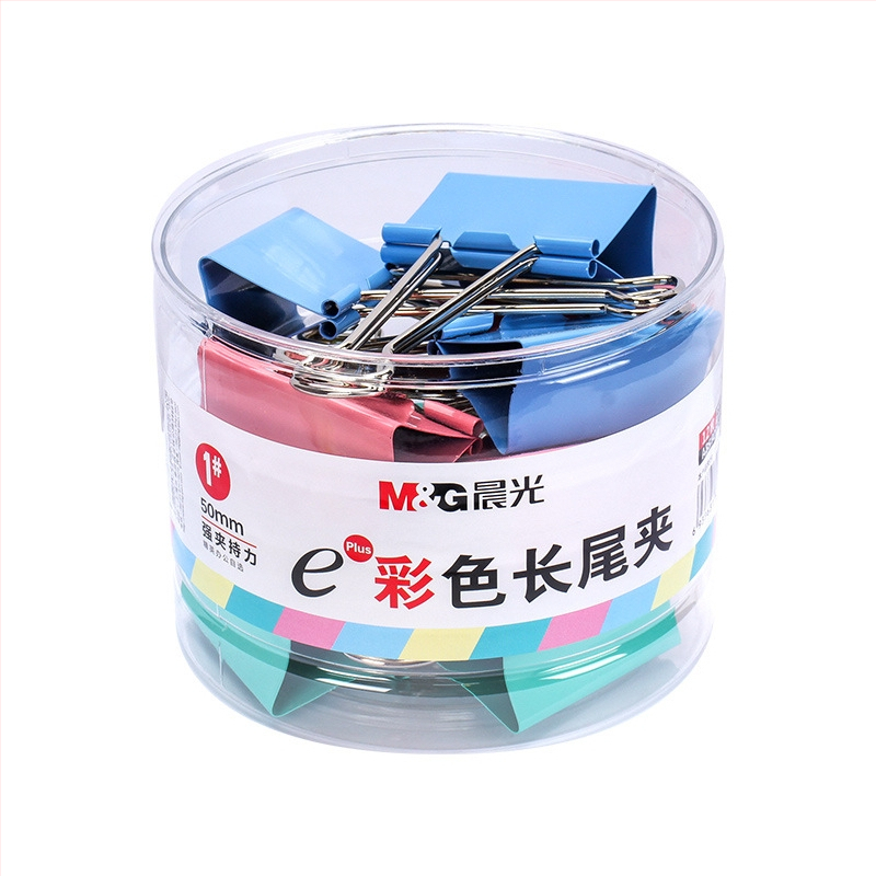 „Chenguang“ kanceliarinių prekių spalvota ilga uodegos segtukas, didelė bandymo sąvaržėlė, 25 mm, maža metalinė vištos uodegos segtukas, maža sąvaržėlė su segtuku