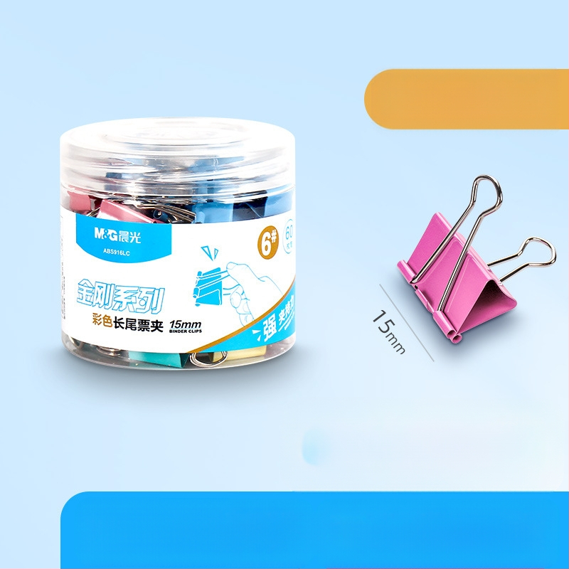 „Chenguang“ kanceliarinių prekių spalvota ilga uodegos segtukas, didelė bandymo sąvaržėlė, 25 mm, maža metalinė vištos uodegos segtukas, maža sąvaržėlė su segtuku