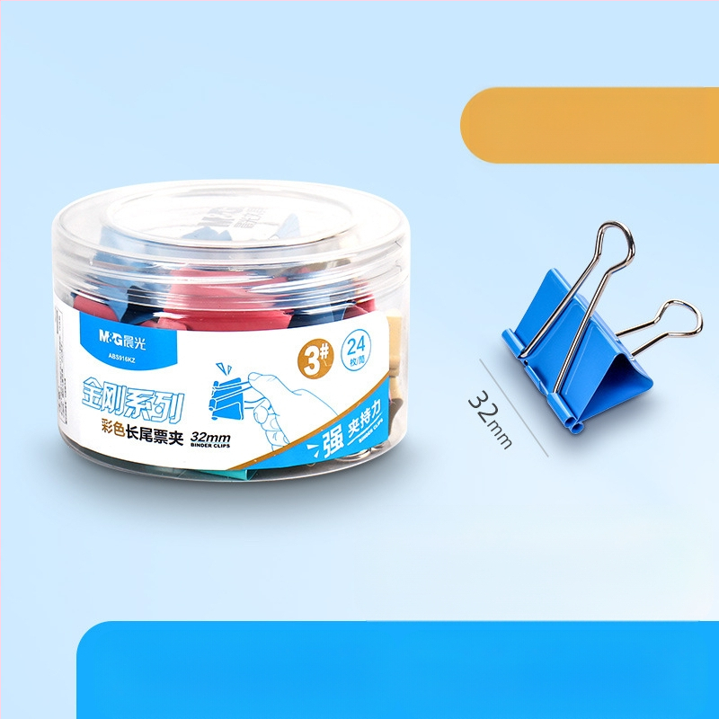 „Chenguang“ kanceliarinių prekių spalvota ilga uodegos segtukas, didelė bandymo sąvaržėlė, 25 mm, maža metalinė vištos uodegos segtukas, maža sąvaržėlė su segtuku