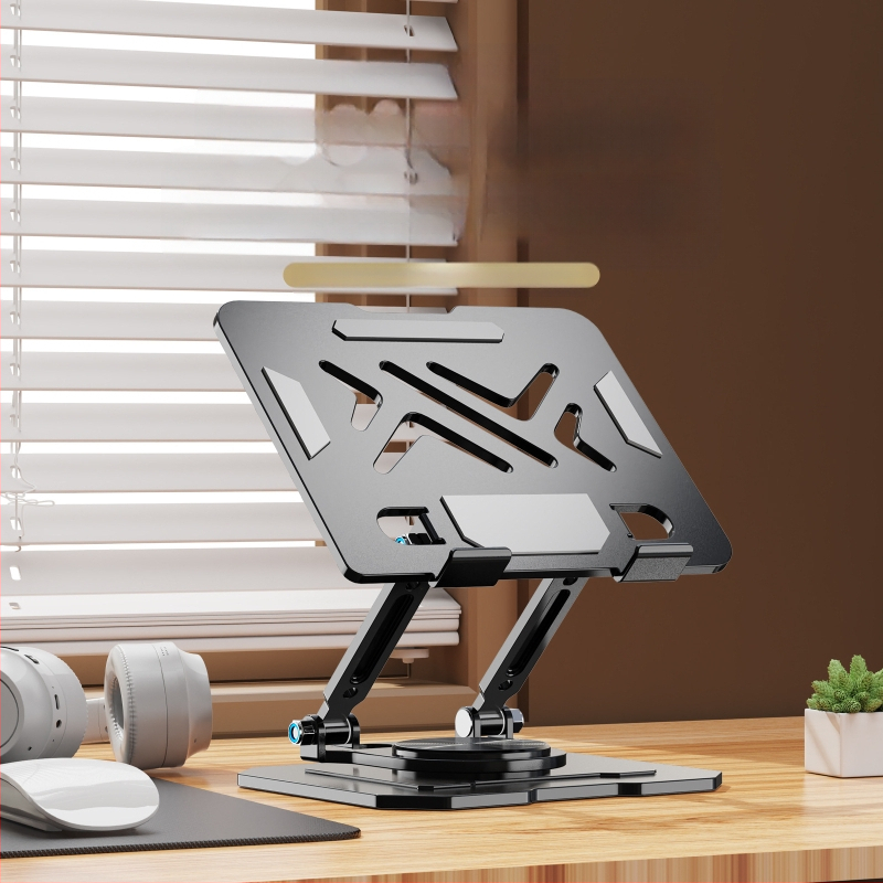 2025 нова плоска скоба за лаптоп, въртяща се сгъваема подложка, висококачествена алуминиева охладителна стойка, въртяща се повдигаща стойка за монитор