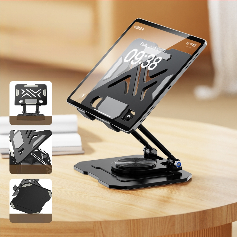 2025 нова плоска скоба за лаптоп, въртяща се сгъваема подложка, висококачествена алуминиева охладителна стойка, въртяща се повдигаща стойка за монитор
