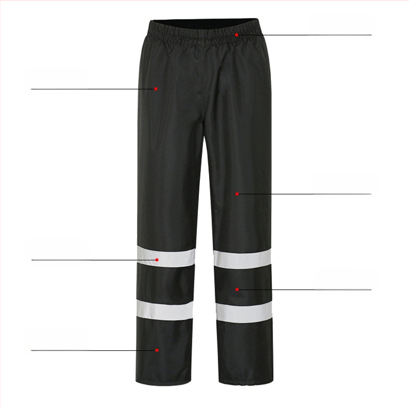 Дъждобрани на едро, анти-бунт дъждобран, дъждобран, костюм, дебел оксфордски плат, устойчив на износване, отразяващи мъжки водоустойчиви панталони за езда на долната част на тялото