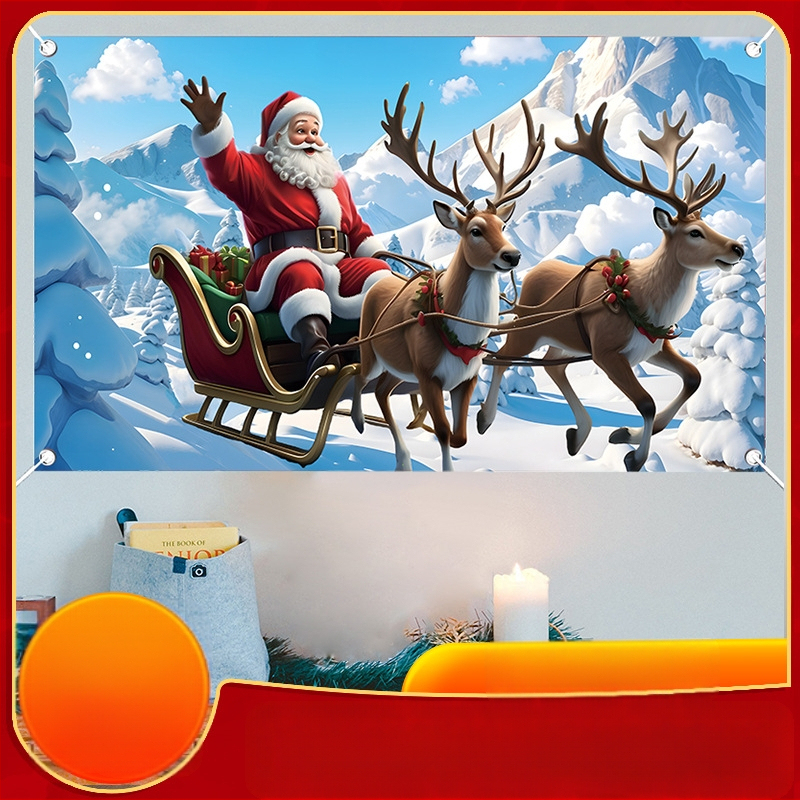 Честита Нова Година Фон Плат Банер Флаг Декорации Банер Аранжировка Тема Парти Атмосфера Сцена Трансгранично