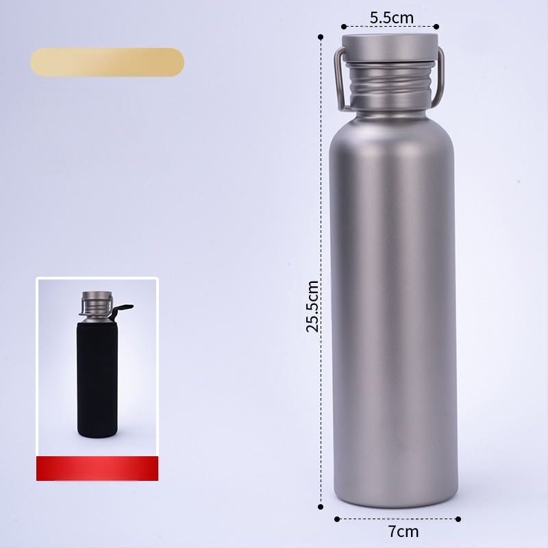 Gryno titano sportinis dviračių virdulys, lauko sportinis virdulys, kelioninis nešiojamas vandens puodelis, lengvas stovyklavimo virdulys, plaktuko formos virdulys