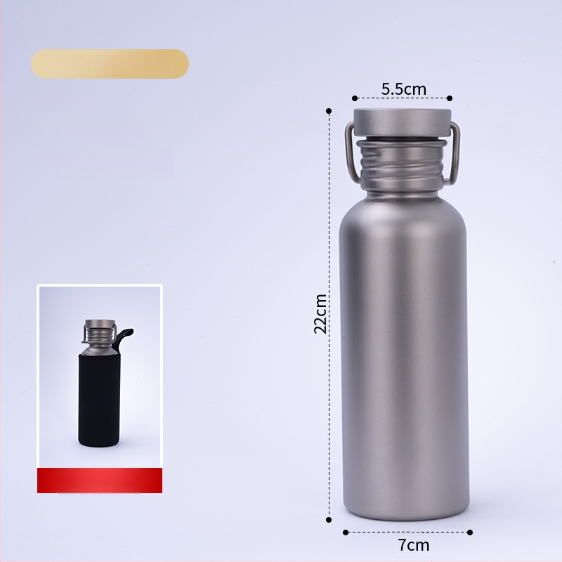 Gryno titano sportinis dviračių virdulys, lauko sportinis virdulys, kelioninis nešiojamas vandens puodelis, lengvas stovyklavimo virdulys, plaktuko formos virdulys