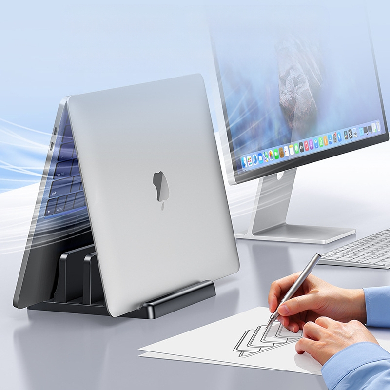 Sülearvuti vertikaalne kronsteini külgmine vertikaalne välise ekraani riputamine soojuse hajumise tugi hoiustamine kohaldatav m