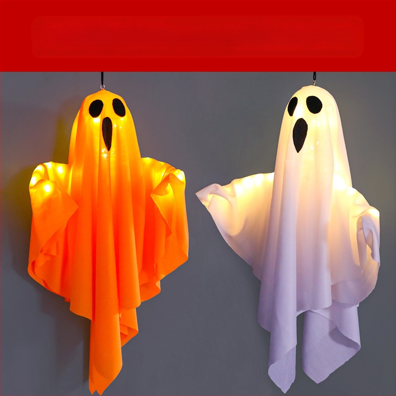 Tarpvalstybiniai „Amazon“ nauji Helovino LED dekoratyviniai šviestuvai, vaiduokliški pakabinami šviestuvai, vaiduokliški festivalio kambario atmosferos šviestuvai