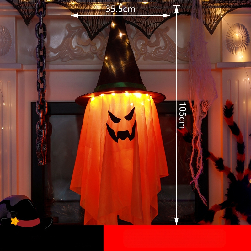 Tarpvalstybiniai „Amazon“ nauji Helovino LED dekoratyviniai šviestuvai, vaiduokliški pakabinami šviestuvai, vaiduokliški festivalio kambario atmosferos šviestuvai