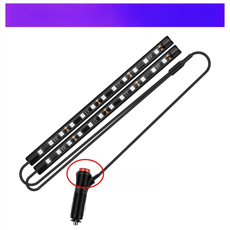 Auto esitule auto salongi modifikatsioonideta LED värviline gaasilamp auto USB-tallaga salongilamp muusikarütmilamp