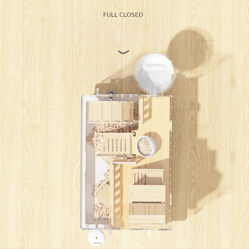 Клетка за хамстери "Златна мечка", специална акрилна голяма прозрачна луксозна вила, кутия за разплод, играчки, евтин комплект