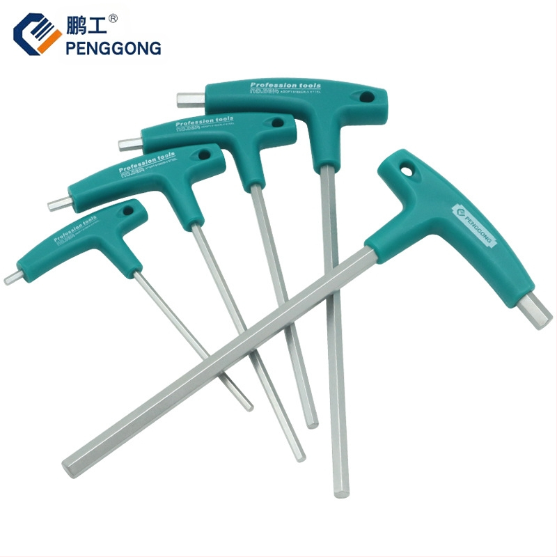 T-tüüpi kuusnurkne mutrivõti, ühekordne pikendatud meetriline lamepeaga kuusnurkne kruvikeeraja, 6 nurktööriista 2