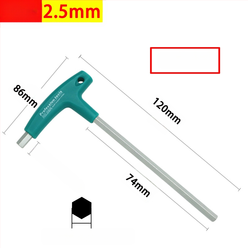 T-tüüpi kuusnurkne mutrivõti, ühekordne pikendatud meetriline lamepeaga kuusnurkne kruvikeeraja, 6 nurktööriista 2