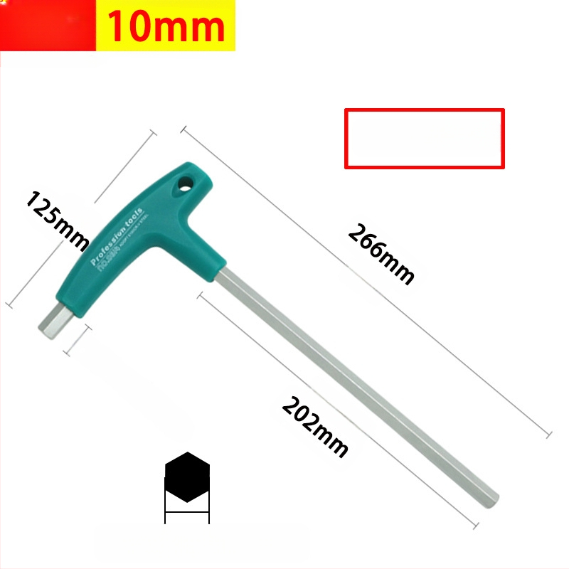 T-tüüpi kuusnurkne mutrivõti, ühekordne pikendatud meetriline lamepeaga kuusnurkne kruvikeeraja, 6 nurktööriista 2