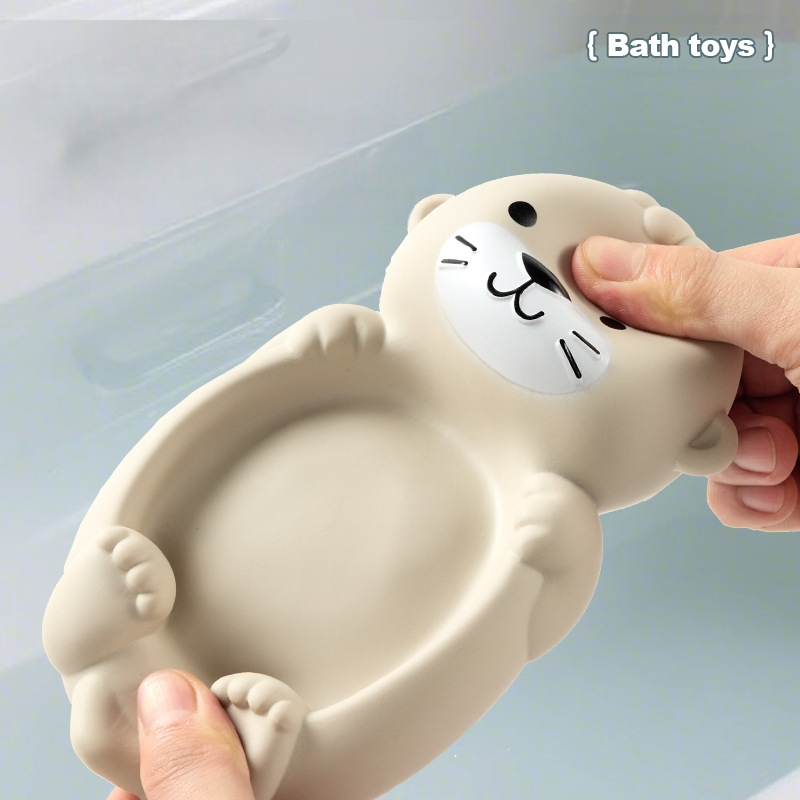 Pārrobežu vannas istabas ūdens rotaļu rotaļlieta Dzīvnieku ūdru tīkls Makšķerēšana Šaušana Aizzīmogota peldoša bumba Bērnu vannas vannas rotaļlieta