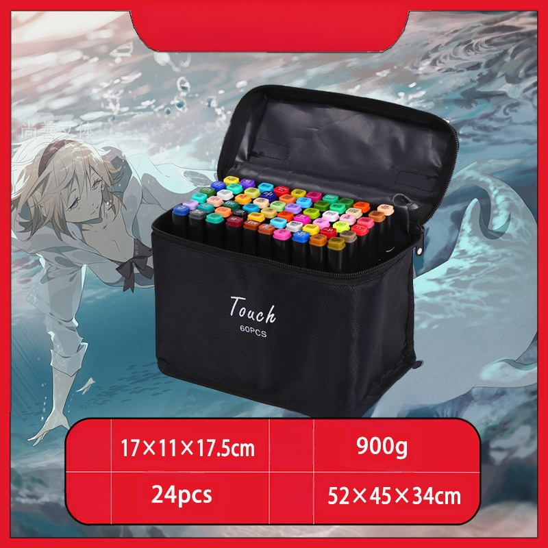 Didmeninė prekyba lietimui jautriais vaikų žymekliais, 48 spalvų meistriškais dvigubos galvutės meno specialiais piešimo įrankiais, spalvotais rašikliais, tiesiogiai tiekiamais iš gamintojų.