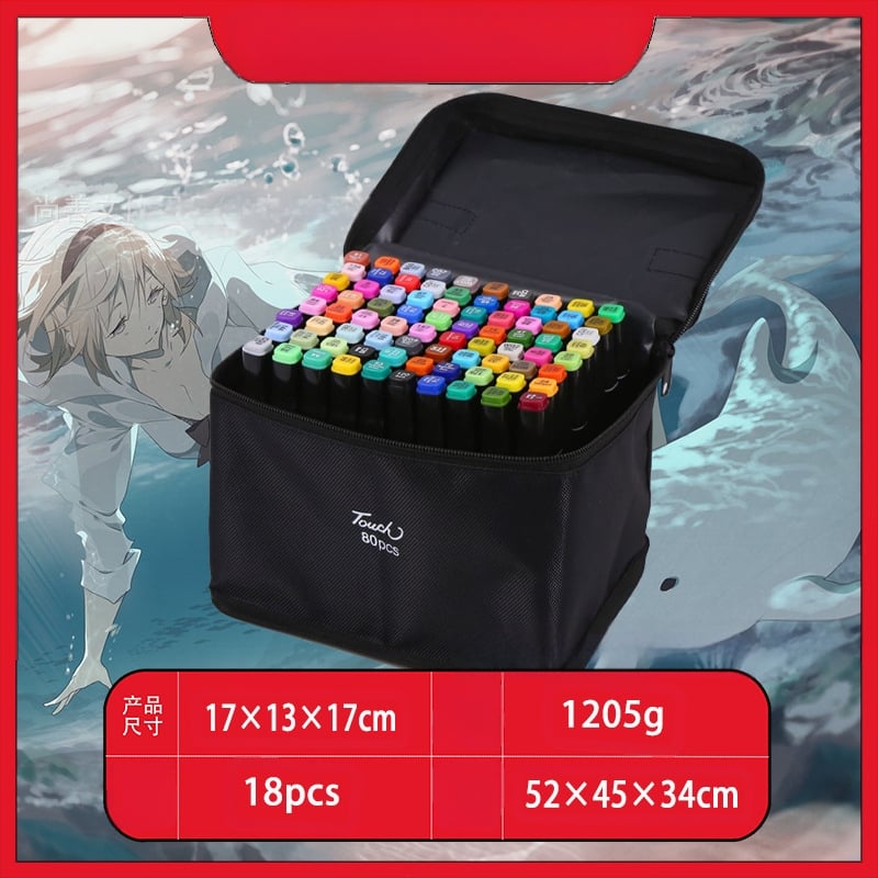 Didmeninė prekyba lietimui jautriais vaikų žymekliais, 48 spalvų meistriškais dvigubos galvutės meno specialiais piešimo įrankiais, spalvotais rašikliais, tiesiogiai tiekiamais iš gamintojų.