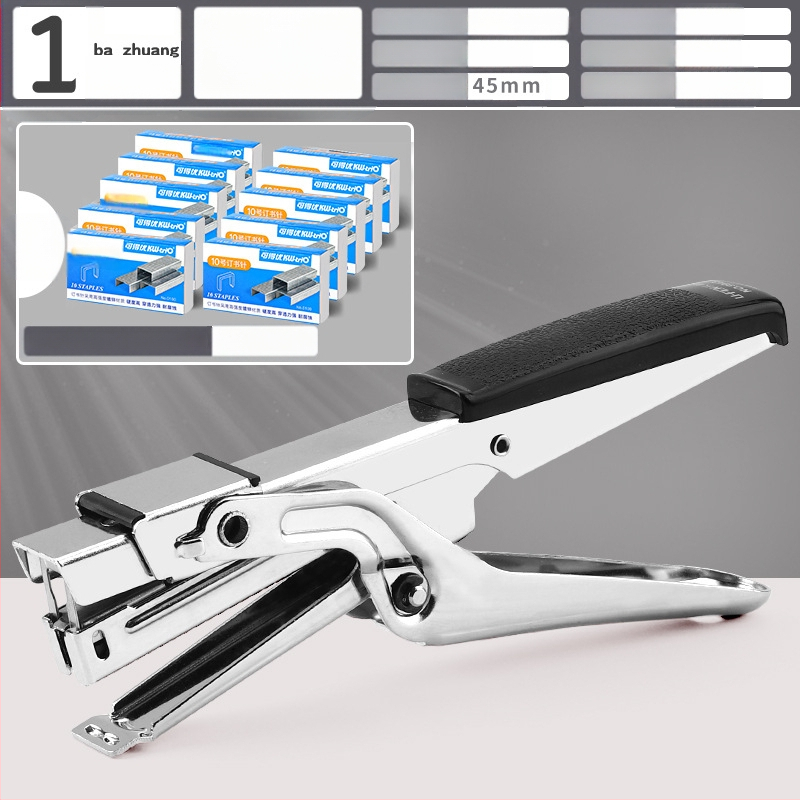 Tööjõudu säästev käeshoitav klammerdaja, multifunktsionaalne kommertsklammerdaja paksude raamatute jaoks, üliõpilasbüroo kasutamiseks, suur formaat, suur koduköitmine