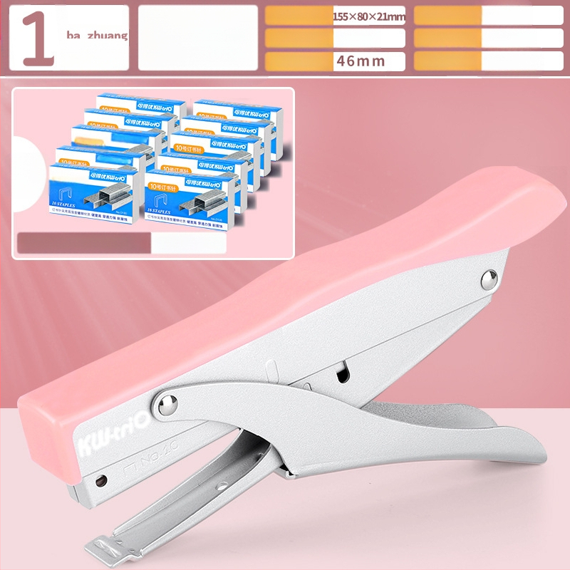 Tööjõudu säästev käeshoitav klammerdaja, multifunktsionaalne kommertsklammerdaja paksude raamatute jaoks, üliõpilasbüroo kasutamiseks, suur formaat, suur koduköitmine