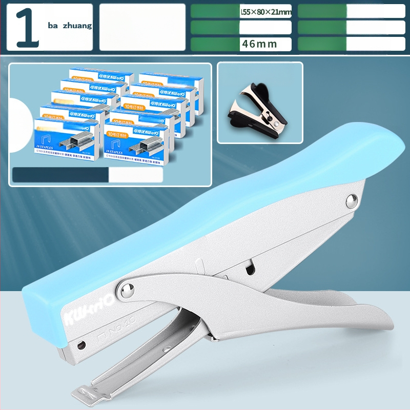 Tööjõudu säästev käeshoitav klammerdaja, multifunktsionaalne kommertsklammerdaja paksude raamatute jaoks, üliõpilasbüroo kasutamiseks, suur formaat, suur koduköitmine