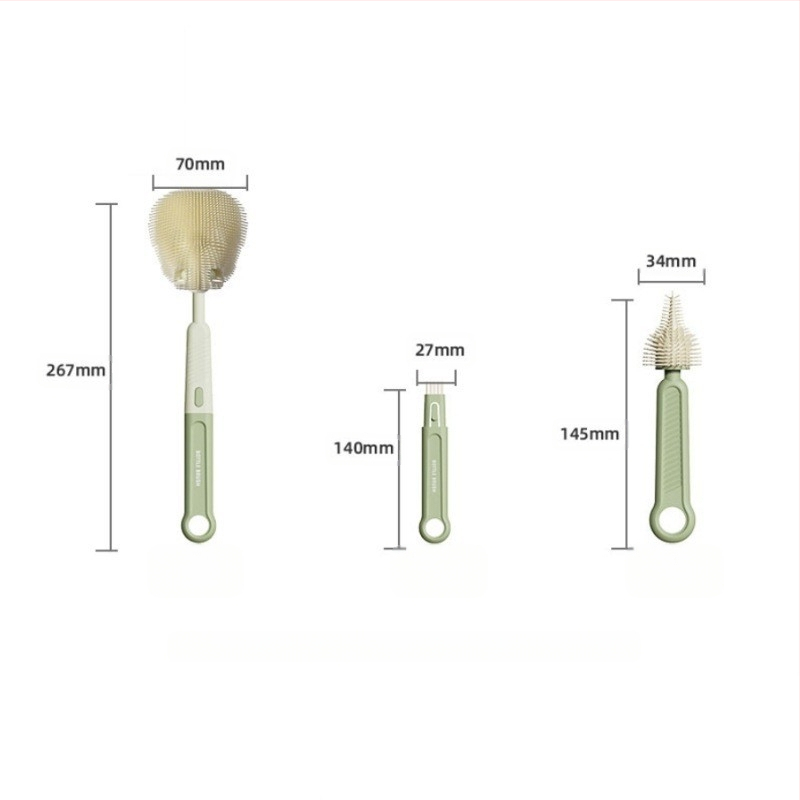 Silikoninis spenelių valymo šepetėlis naujagimio speneliui, mažas šepetėlis buteliukų valymui