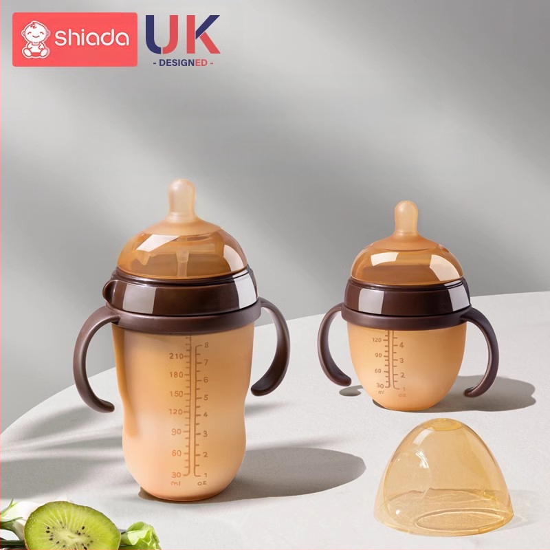 Silikoonist võõrutuspudel vastsündinutele, 6 kuud ja vanemad, rinnapiima kaarekujulise disainiga lutt